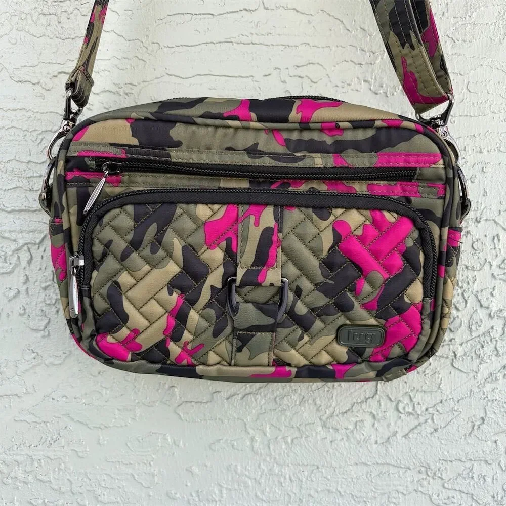 Lug Carousel XL Women's Crossbody Bag Camo Orchid Large